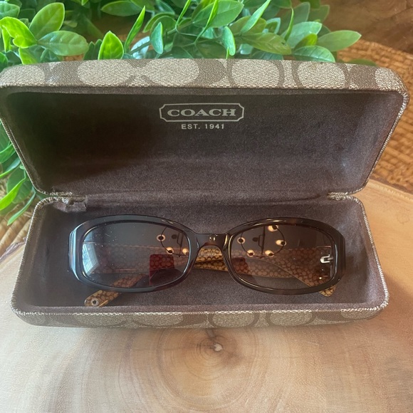 Coach Sunglasses with Pink Heart Logo Comes with Original Case - Picture 1 of 15